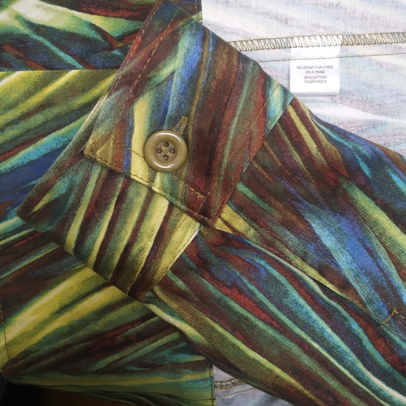 ERIN LONDON Earth Tones Unlined Brushed Cotton Slight Stretch Jacket EUC Sz M - Picture 6 of 7